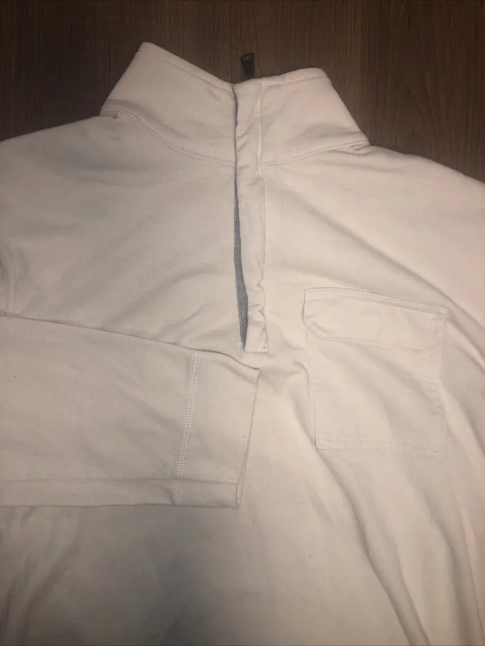 Banana Republic Men's size Large White Ivory soft pullover quarter zip